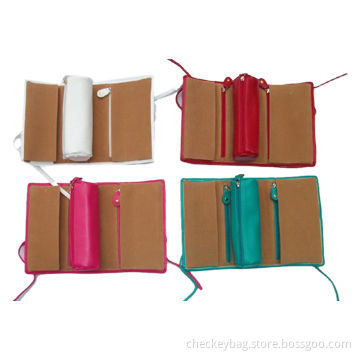 Jewelry Rolls, Made of PU with Cashmere